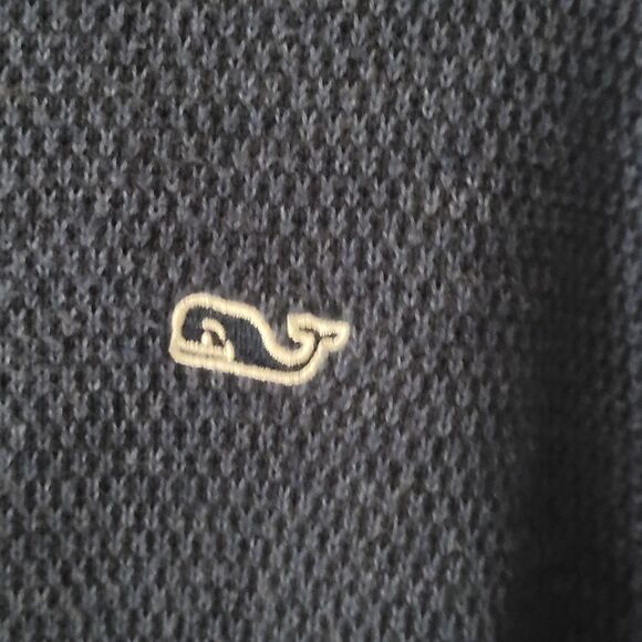 Vineyard Vines Wool Blend Sweater Mens M Blue 1/4 Zip Geometric Corp Core Casual - Picture 3 of 14